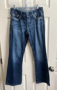 ARIAT Women's R.E.A.L. Denim Mid-Rise Bootcut Jeans Sz 32S Western Cowgirl